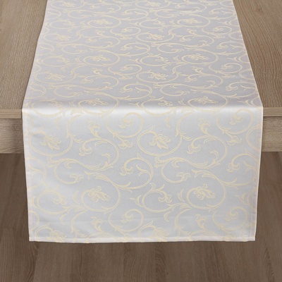 Veba Ubrus CARLO Ornament smetanová 40x160 cm