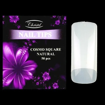 Christel Cosmo Square natural umělé nehty mix 1-10 50 ks