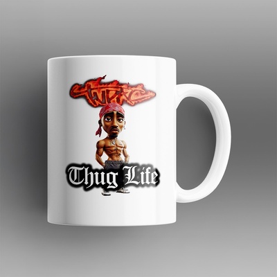 Hoodstyle Rap Toon 2Pac чашаHOOD-1414-2 - Черен, размер