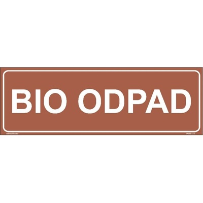 DUKO BIO ODPAD Formát: 300 x 100 mm, Materiál: plast 1 mm, samolepící vinylová fólie