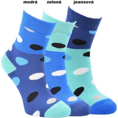 Detské froté ponožky Guličky jeansová