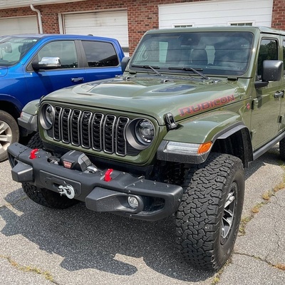 Mriežka, Lakované, S fotoaparátom, Sarge Green, Facelift, Jeep Wrangler JL, Jeep Gladiator JT