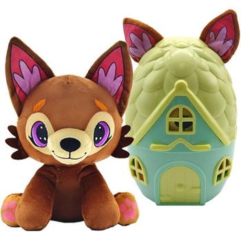 Felyx Toys Плюшена играчка Pup a Dorables - Кученце в къщичка, тъмнокафяво (2412002)