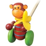 Orange Tree Toys Дървена буталка Orange Tree Toys - Animals Collection, Маймунка (OTT02636)