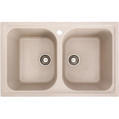 ELEFANT Гранитна мивка EQUATORIA 7950 - двойна кухненска мивка за монтаж в плот (Safari) (EQUATORIA 7950 Safari)