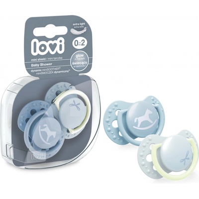 Lovi silikon dynamické dudlíky Baby Shower Boy modrá