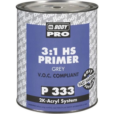 BODY P333, 3+1 2K základový plnič šedý HS primer 1l