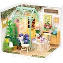 RoboTime Miniatura domečku Posezení s čajem v kvetoucí zahradě