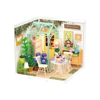 RoboTime Miniatura domečku Posezení s čajem v kvetoucí zahradě