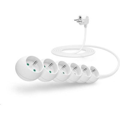 Connect IT prodlužovací kabel 6 zásuvek 3 m bez vypínače bílý CI-1313