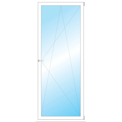 OKNA HNED Plastové okno 87x210 cm bílé otevíravé a sklopné pravé