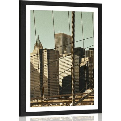 Plakát s paspartou Manhattan - 40x60 no frame