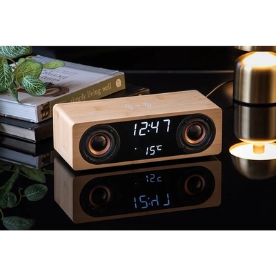 Karlsson Будилник с безжично зарядно и високоговорител Karlsson Bluetooth Classic BT speaker Radio (KA6059WD)
