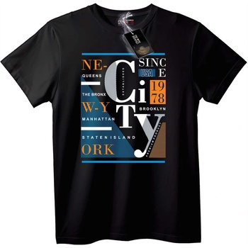 NOONEBRAND Тениска NYC Градски Стил - 2XL, Black