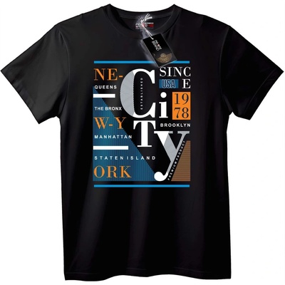NOONEBRAND Тениска NYC Градски Стил - 2XL, Black