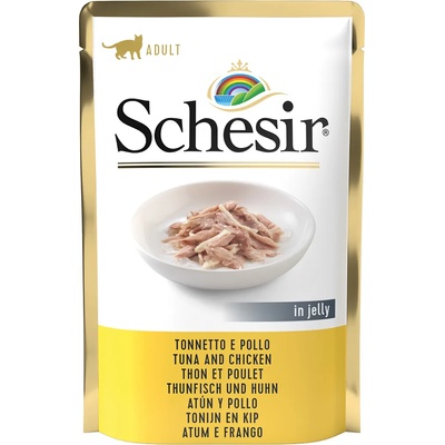 Schesir 6х85г Schesir консервирана храна в желе за котки - риба тон с пиле