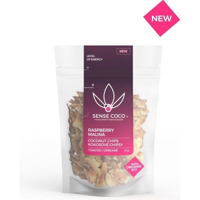 Sense Coco Bio kokosové čipsy malinové 40 g
