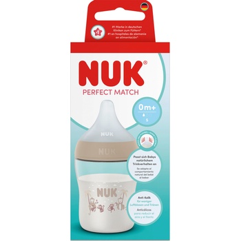 Nuk Perfect Match Шише РР 150мл. със силиконов биберон за хранене S, 0+мес. , Маймуна (10215408)