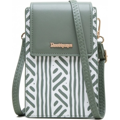 Kabelka TopQ Flap Tote na mobil s popruhem světle 129579 zelená