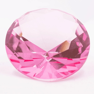 Milujeme Kameny Diamant z křišťálového skla - feng shui - růžový – VADA VAD403
