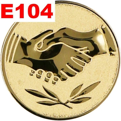 Emblém E104 SPOLUPRÁCE umístění na sportovní pohár nebo medaili 25 mm