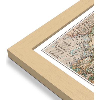 National Geographic Čína - nástěnná mapa Executive 77 x 61 cm Varianta: mapa v dřevěném rámu, Provedení: Pegi přírodní