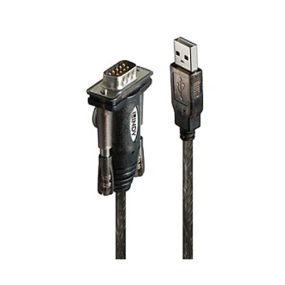 Lindy Кабел rs232 - usb-a, 1, 5 м, черен 42855 (42855)