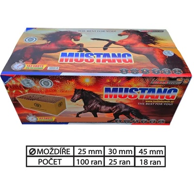 Ohňostrojový kompakt Mustang 143 ran 25 30 45 mm
