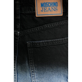 Moschino Jeans Памучна дънкова пола Moschino Jeans в синьо къса със стандартна кройка 0104 3719 (0104.3719)