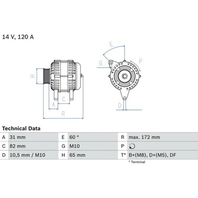 generátor BOSCH 0 986 044 530