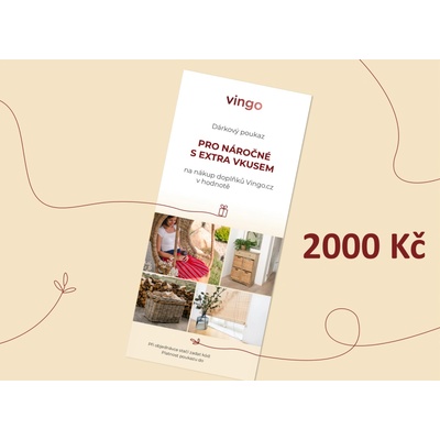 Vingo Pre náročných s extra vkusom - Darčekový poukaz na 2000 Sk
