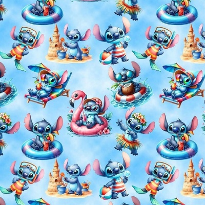 Teplákovina digital - Lilo a Stitch léto