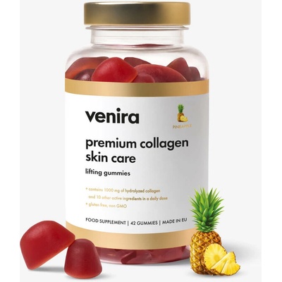 Venira Premium Collagen Skin Care Lifting Gummies ananás 42 cukríkov