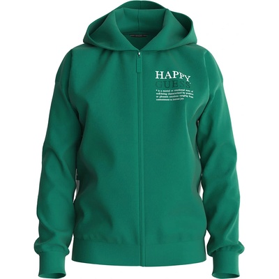 GUESS Зелен суичър за момиче с качулка и камъни Guess
