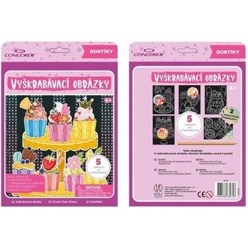 Concorde Vyškrabávacie obrázky Tortičky
