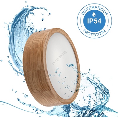 Lamkur Таванно осветително тяло oak 2×e27/15w/230v ip54, дъб, Ø 27 см (la49434)