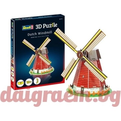 Revell 3D пъзел Revell 00110 - Холандска вятърна мелница (R00110)