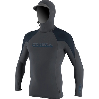 O'Neill Premium Skins O'zone L/S Rash Guard W/Hood graphite/slate/white