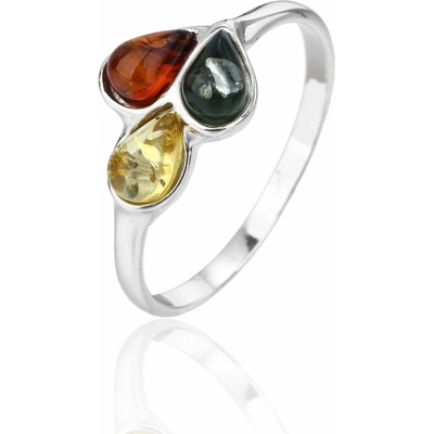 Šperky Jan Kos jewellery Stříbrný prsten s jantarem 12125476