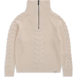 Bergans of Norway Дамски вълнен пуловер Bergans Women's Milde Knitted Wool Half Zip Merino jumper - Creme (105-7691-0112)