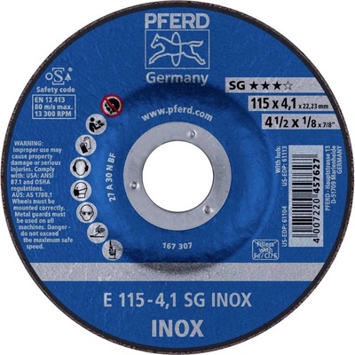 Pferd E 115-4,1 Brúsny kotúč lomený 115 x 22.23 mm 62211423 10 ks