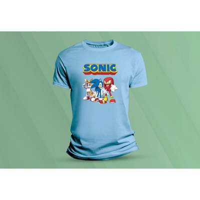 Sandratex dětské bavlněné tričko sonic 1. nebesky modrá