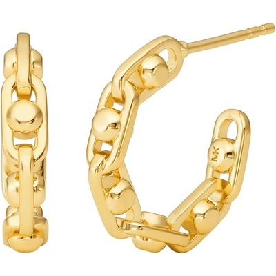 Michael Kors Fashion pozlacené náušnice kruhy Astor Link MKC171100710
