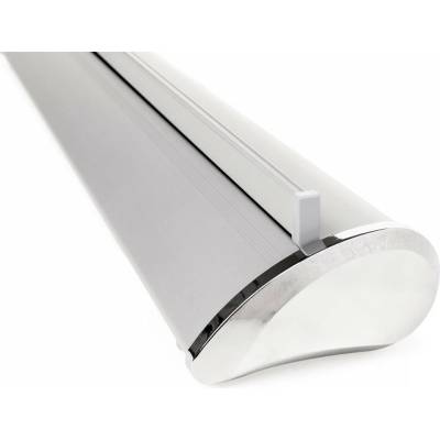 Jansen Display Roll Up banner Premium 85x220 cm, stříbrný mechanika bez tisku