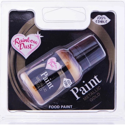 Cakesupplies Metalická jedlá farba Metallic Gold zlatá 25 ml