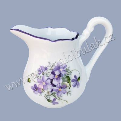 Český porcelán Dub Mlékovka fialky í fialová linka 160 ml
