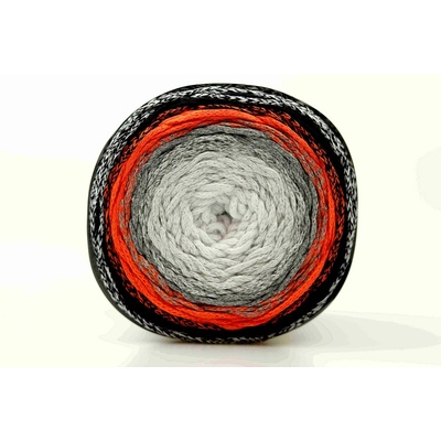 Chainy Cotton Cake ReTwisst 36 variace bílá, šedá, oranžová