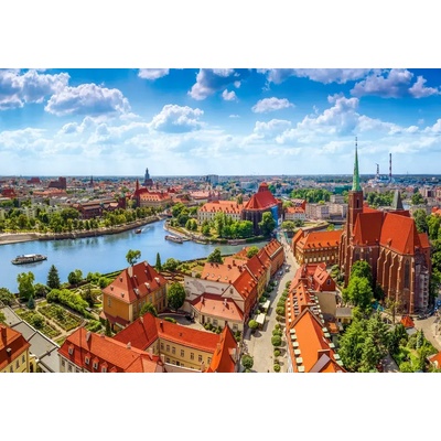 Castorland - Puzzle Aerial View Of Wroclaw, Poland - 1 000 piese