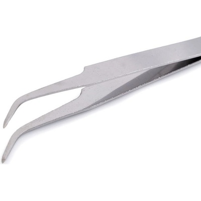 Kovová pinzeta délka 12,5 cm zahnutá - nikl