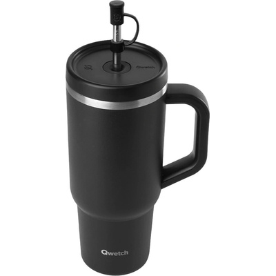 Qwetch Travel cup isotherme inox matný 900 ml Black